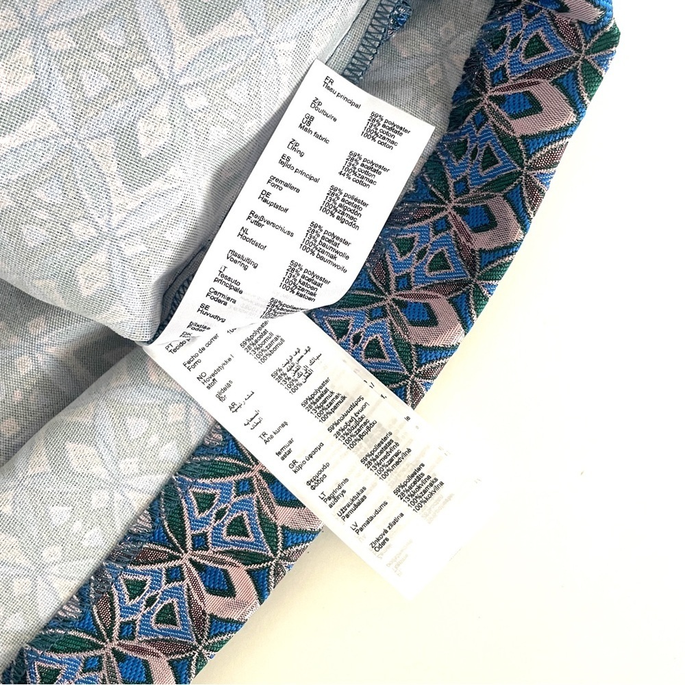 Maje Jacquard Geometric Print Patch Pocket Mini Skirt - Picture 11 of 12